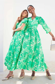 Aspiga Cordelia Dress Floral Print Cream/Green