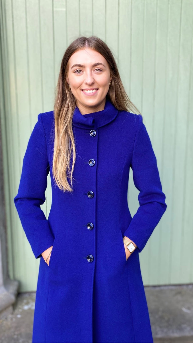 Royal blue sale coat womens