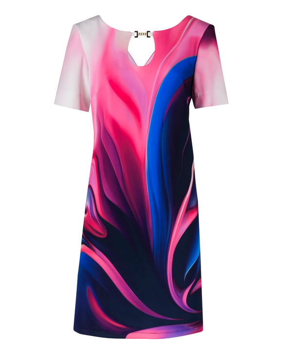 Surreale Abstract Print Dress
