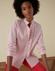 Andalo Striped Shirt Coral