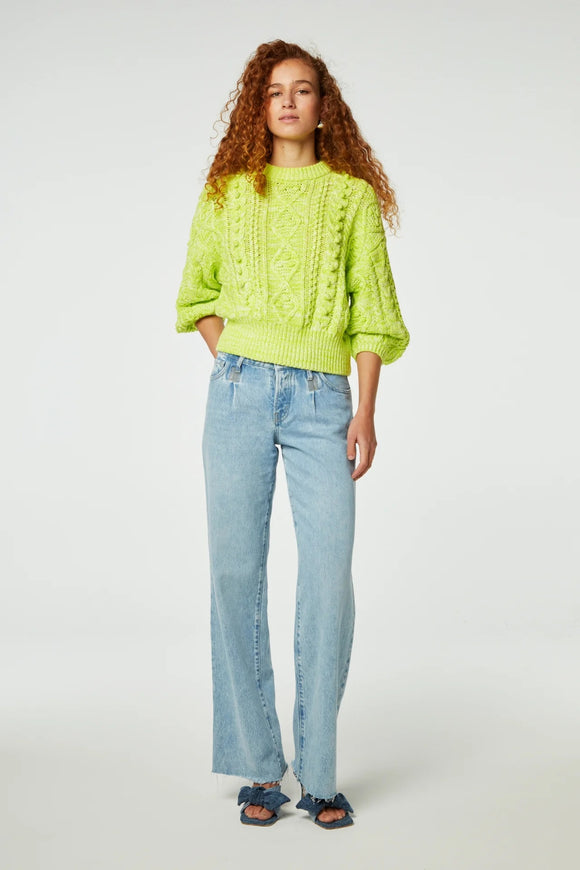 Suzy Knit Pullover Lovely Lime