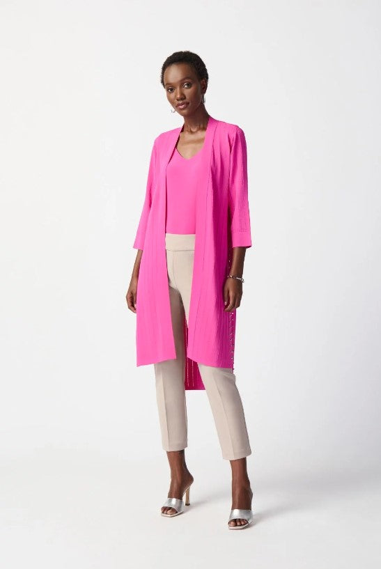 Long Knit Cover Up Ultra Pink