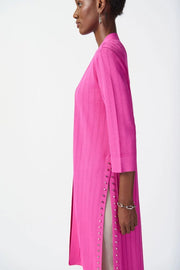 Long Knit Cover Up Ultra Pink