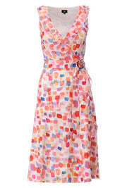 Midi Printed Dress With Ruffle Detail