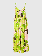 Helinda Dress Lime Green Print