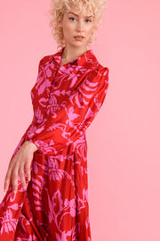 Sisters By CK Michelle Dress Abstract Red/Pink Dress
