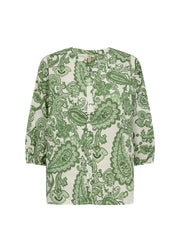 Soya Concept Dido 2 Green Paisley Print Shirt