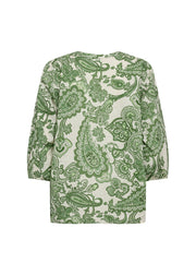 Soya Concept Dido 2 Green Paisley Print Shirt