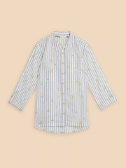 Sophie Heart Embroidered Shirt Ivory