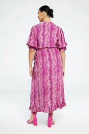 Fabienne Chapot Channa Dress With Magenta Sweet Snake Print