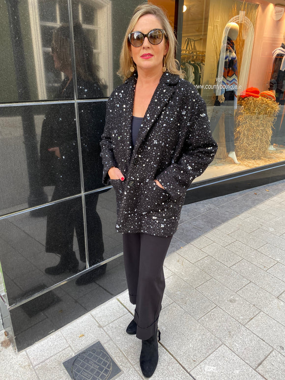 Emme Ranch Boucle Jacket Black