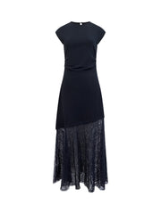 French Connection Valetta Lace Mix Dress Black