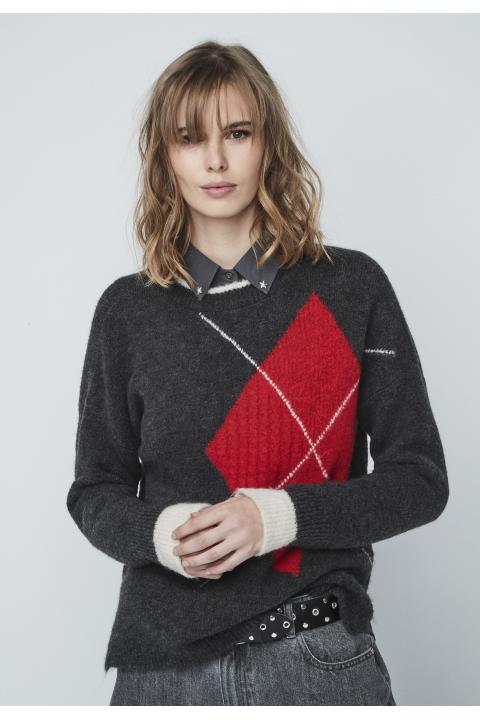 Unique Unlimited Knit Sweater Dark Grey