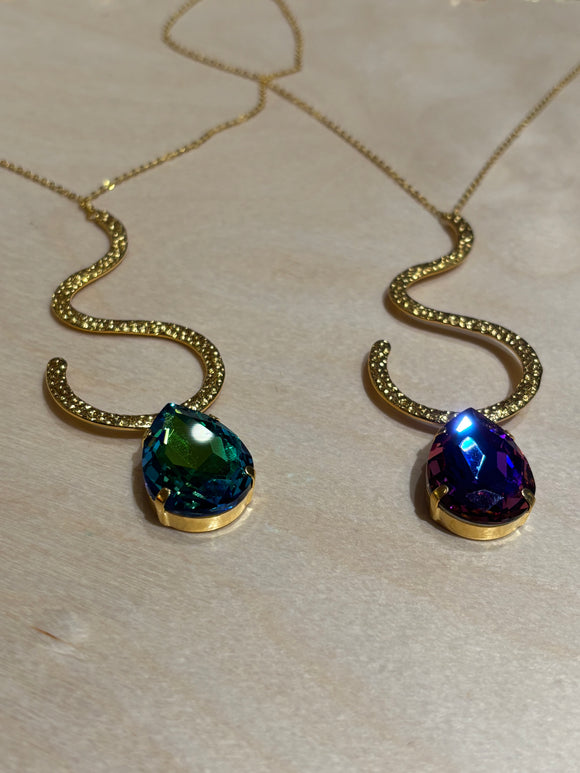 Corona Silver 24K Necklace With Swarovski