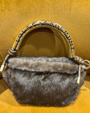 Lola Casademunt Faux Fur/Leather Bag Brown