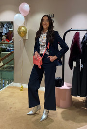 Vilagallo Heather Jacket With Star Embroidery Navy