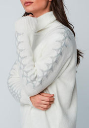 Unique Unlimited Belen High Neck Sweater Ecru
