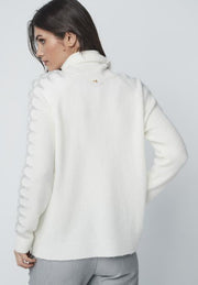 Unique Unlimited Belen High Neck Sweater Ecru