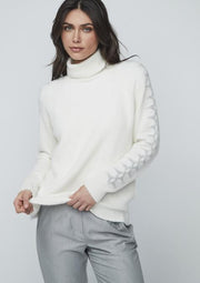 Unique Unlimited Belen High Neck Sweater Ecru