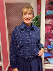 iBlues Luisa Sleeveless Bomber Jacket Navy