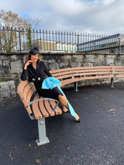 Moskada Emma Dress With Blue Bow