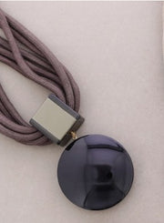 Resin Pendant Choker Black