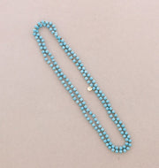 Long Necklace With Stone Beads & Knots