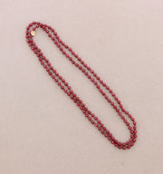 Long Necklace With Stone Beads & Knots