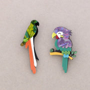 Tropical Birds Brooch Set