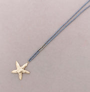 Long Necklace With Crystals & Starfish Pendant