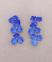 Triple Flower Resin Earrings