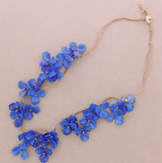 Necklace With Resin Flower Pendants