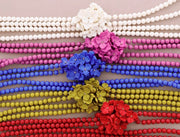 Necklace With Beads & Resin Flower