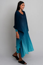 Alquema 2-Piece Dress & Coat Twilight Blue To Peacock