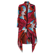 Alquema 2-Piece Dress & Coat Abstract Print Pink Bows