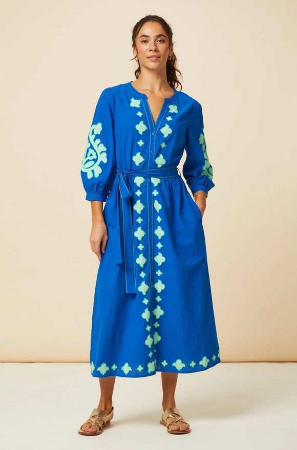 Aspiga Milly Applique Dress Blue/Green