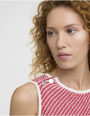 Barbour Amanda Knit Vest Poppy Red