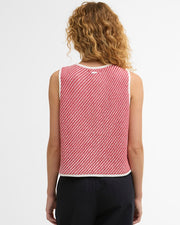 Barbour Amanda Knit Vest Poppy Red