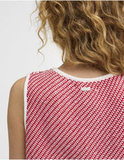 Barbour Amanda Knit Vest Poppy Red