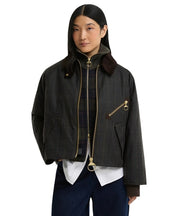Barbour Arlene Checked Wax Jacket Classic/Shadow