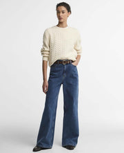 Barbour Ashdown Cable Knit Jumper Ecru