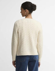 Barbour Ashdown Cable Knit Jumper Ecru