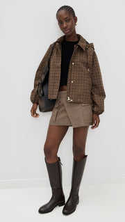 Barbour Audrey Showerproof Jacket Vicuna Gingham Check