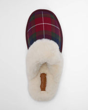 Barbour Claudia Mule Slippers Winterberry Tartan
