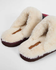 Barbour Claudia Mule Slippers Winterberry Tartan