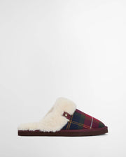Barbour Claudia Mule Slippers Winterberry Tartan