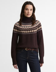 Barbour Darwen Knit Jumper Seal Brown