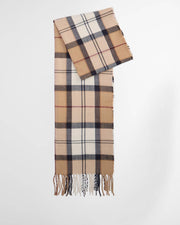 Barbour Dover Beanie & Hailes Scarf Gift Set Hessian Tartan