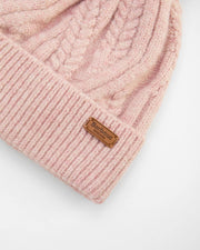 Barbour Elsdon Cable Knit Beanie Gardenia