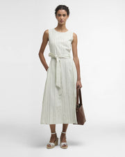 Barbour Inez Midi Striped Dress Spearmint